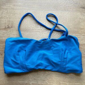 Ava Sky Hawaii Blue Criss Cross Swim Bikini Top Women's Small S